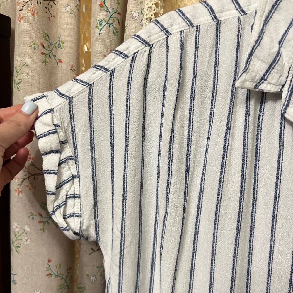 American Eagle Striped Button Up Shirt | Small - Picture 2 of 5